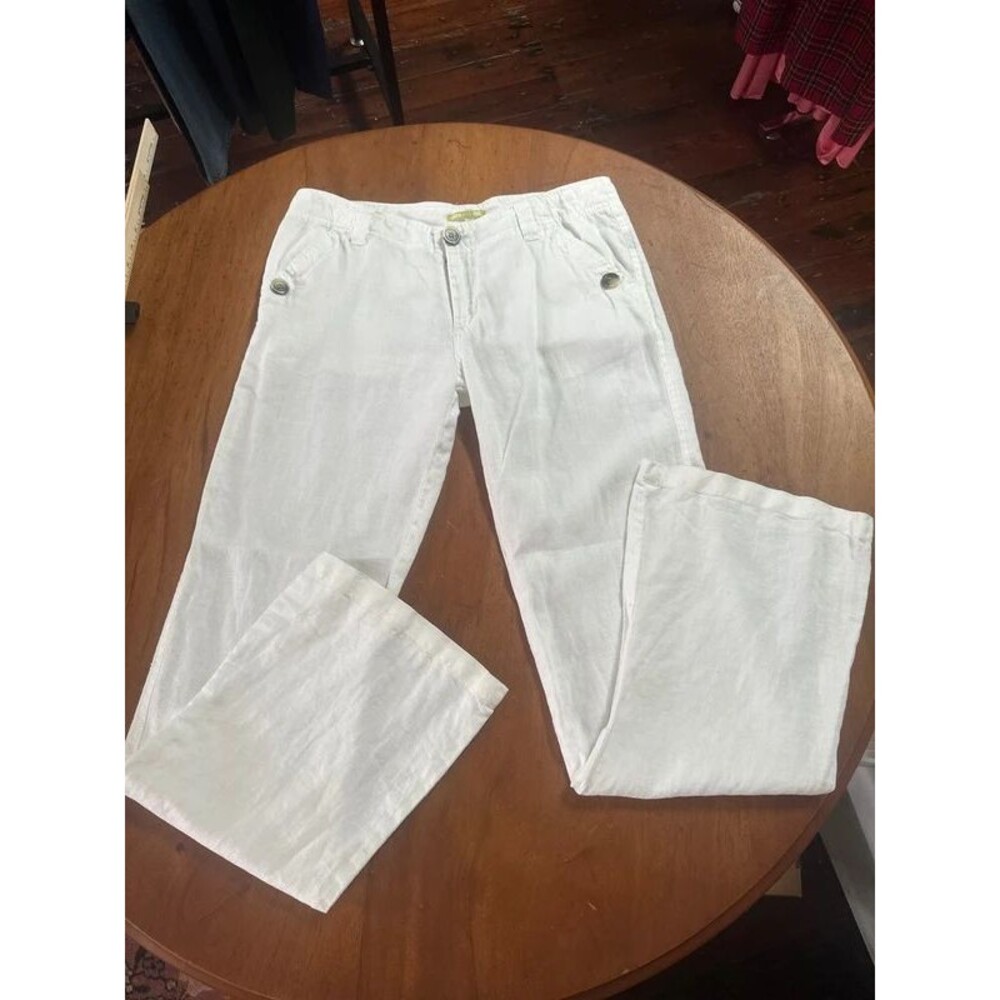 Gianni Bini linen white pants Size 27 Summertime Beach Vacation